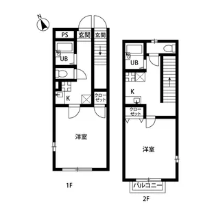 アムール 萩山【2階】の間取り
