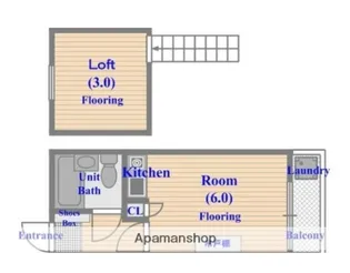 サンローズ三鷹台A棟【2階】の間取り
