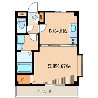 ライネス於部屋【101号室号室】の間取り