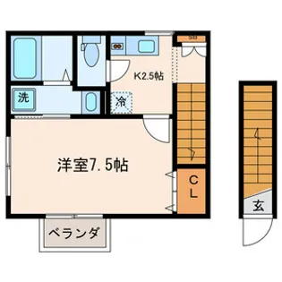 フォンテ国立【2階】の間取り