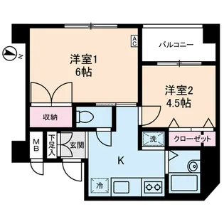 ネオキャッスルO’S【2階】の間取り
