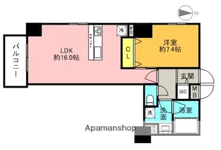 グランシャルール武蔵境【6階】の間取り