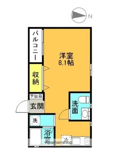 パーシモン ヴィラ【202号室】の間取り