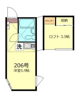 東京都杉並区阿佐谷北1丁目【アパート】の間取り