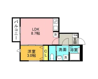 プレシエル【101号室】の間取り