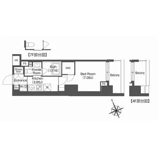 コンフォリア西荻窪【7階】の間取り