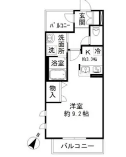 KIRIE MAISON 国立【3階】の間取り