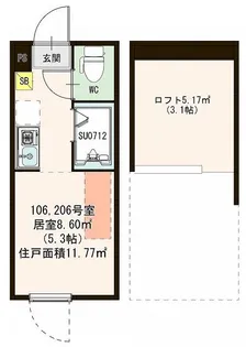ハーモニーテラス新高円寺II【1階】の間取り