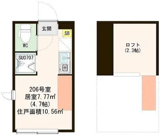 ハーモニーテラス桜上水Ⅲ【2階】の間取り