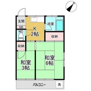 第二桜荘【2階】の間取り