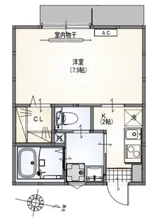 サニーパレス【1階】の間取り