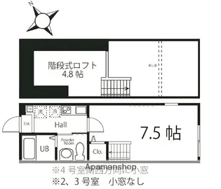 ハーミットクラブハウスマーサ井ノ頭【2階】の間取り