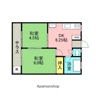 R&KコーポⅠ【203号室】の間取り