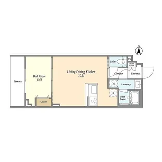 アヴァンカーサ三鷹【1階】の間取り