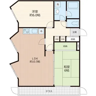 クレストハイツ【1階】の間取り