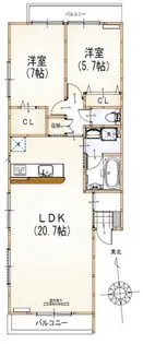 アルマコート【3階】の間取り