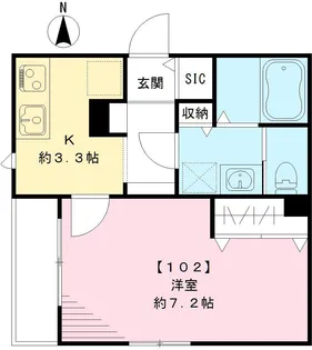 メゾン・ド・レーヴ【102号室号室】の間取り