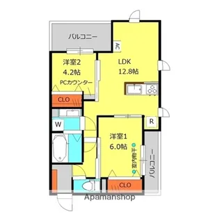 GRAND HILLS【201号室】の間取り