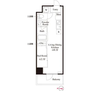 ハーモニーレジデンス東京武蔵関WEST SIDE【6階】の間取り