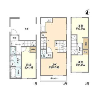 東京都東大和市南街2丁目【一戸建】の間取り