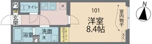 カインドネス新秋津【101号室号室】の間取り