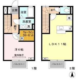 ジュネックス B【1階】の間取り