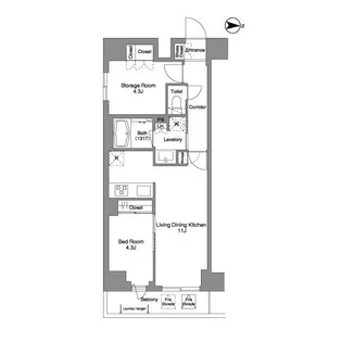 LUMICOURT MITAKA【6階】の間取り