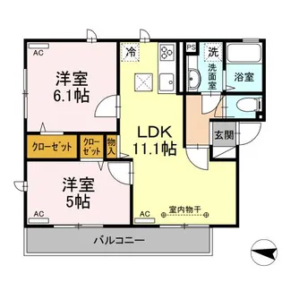 セジュール2【1階】の間取り