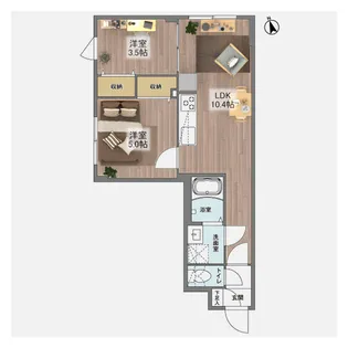 ウェルスクエア桜上水【2階】の間取り