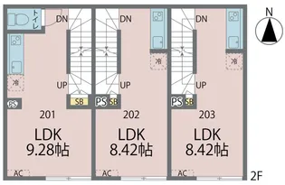 カインドネス西武柳沢Ⅳ【202号室号室】の間取り