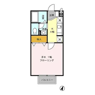 ハイツ暁苑【1階】の間取り