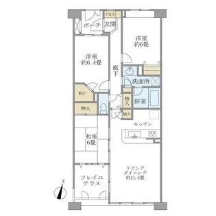 ダイアパレス プロヴァンシア武蔵境【4階】の間取り