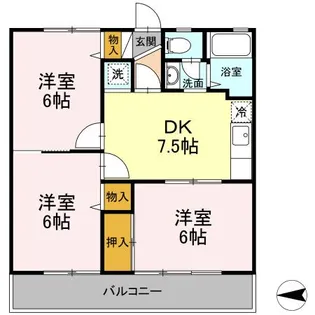 ユニフローラ【2階】の間取り