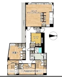 DELCCS三鷹Ⅱ【4階】の間取り