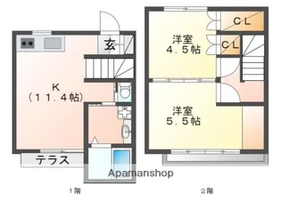 せせらぎ夏秋【B号室】の間取り