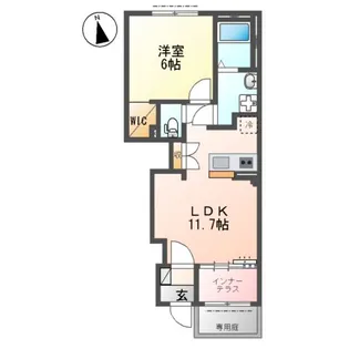 (仮称)調布市柴崎アパート【1階】の間取り