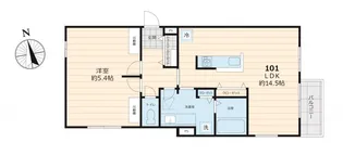 プルメリアオアシス【101号室号室】の間取り