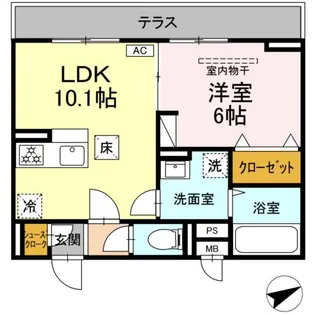 CHATEAU AVENIR 調布【1階】の間取り