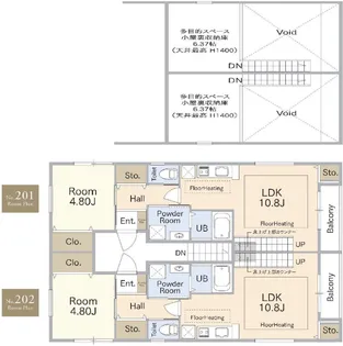 GRENCIAⅣ向原【1階】の間取り