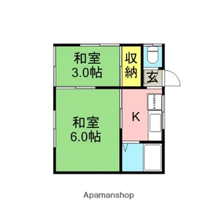梶原荘【2階】の間取り