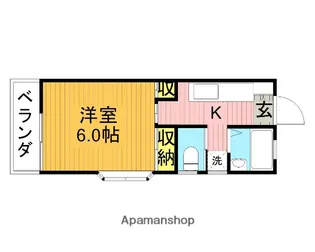 パティオカワサキ【2階】の間取り