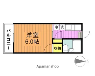 朋栄ハイツ【2階】の間取り
