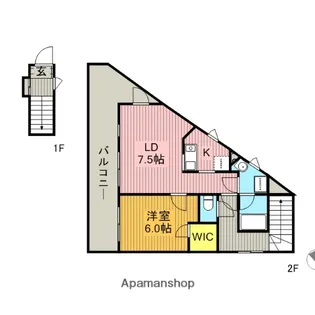 ルーヴェン武蔵野【5階】の間取り