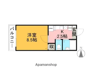 メゾン・ド・グレーヌ【2階】の間取り