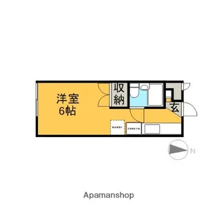 テラスウエスト【204号室】の間取り