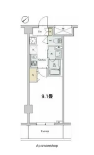 カスタリア本駒込【1階】の間取り