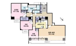 小石川パークタワー【19階】の間取り