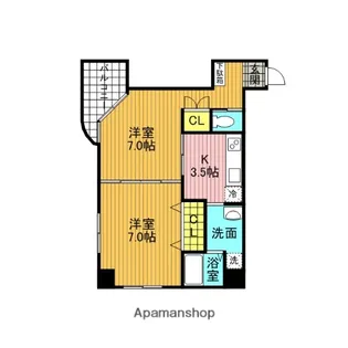 文京ツインタワー【4階】の間取り