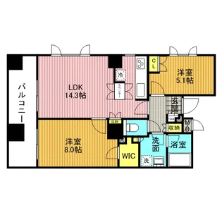 コンフォリア東池袋WEST【9階】の間取り