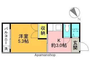 小嶋ハイツ【2階】の間取り